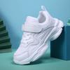 White Children's Leather Casual Shoes For Boy Girls Outdoor Running Sneakers Breathable Mesh Kids School Walking Sport Non-Slip