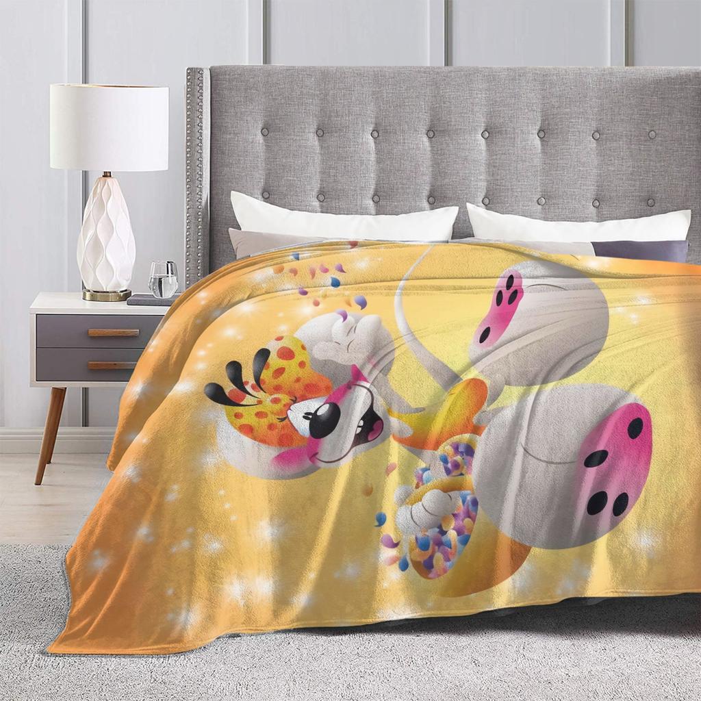 Cute Mouse Diddl Plush Blankets Children Flannel Throw Blanket For Home Decor Warm Design Quality Bedspread Birthday Gift