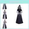 Elegant Black And White Alice In Wonderland Chess Queen Costume Perfect For Halloween