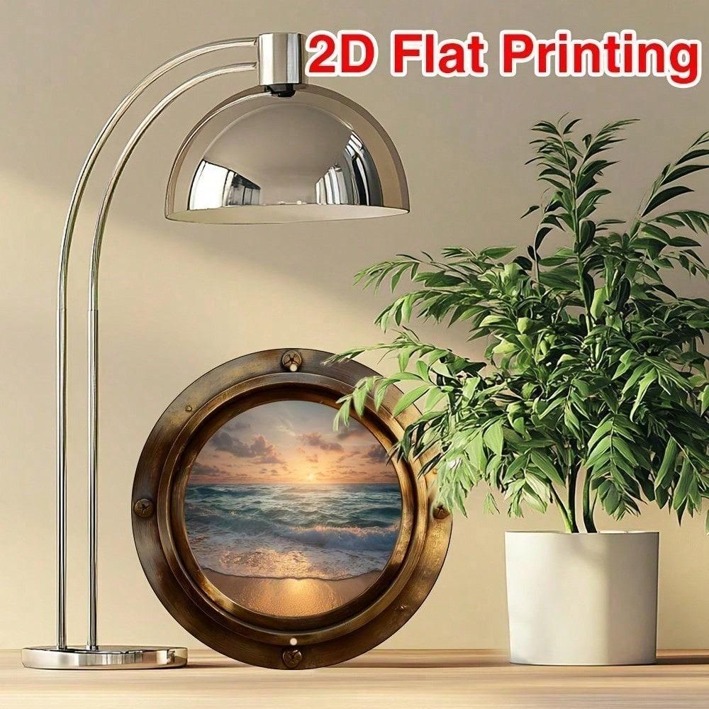 Aluminium Metall Wandkunst 8x8 Zoll Rund Böhmisches Schild Flache Dekoration Für Haus Garten Küche Büro