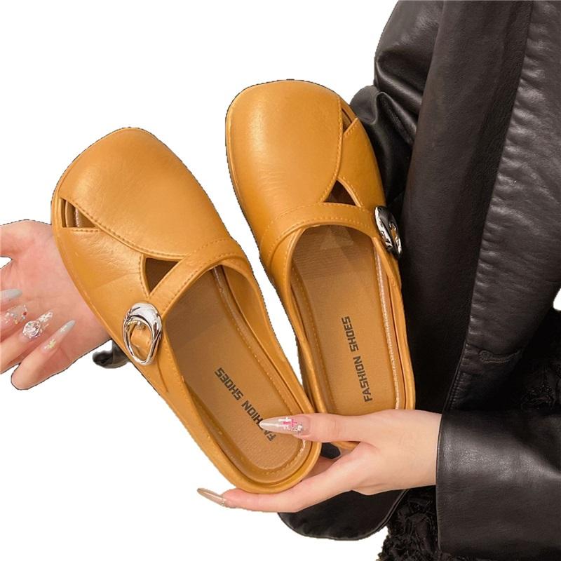 Women's Summer Mules Flat Shoes Fashion Square Toe Slip-on Slippers
