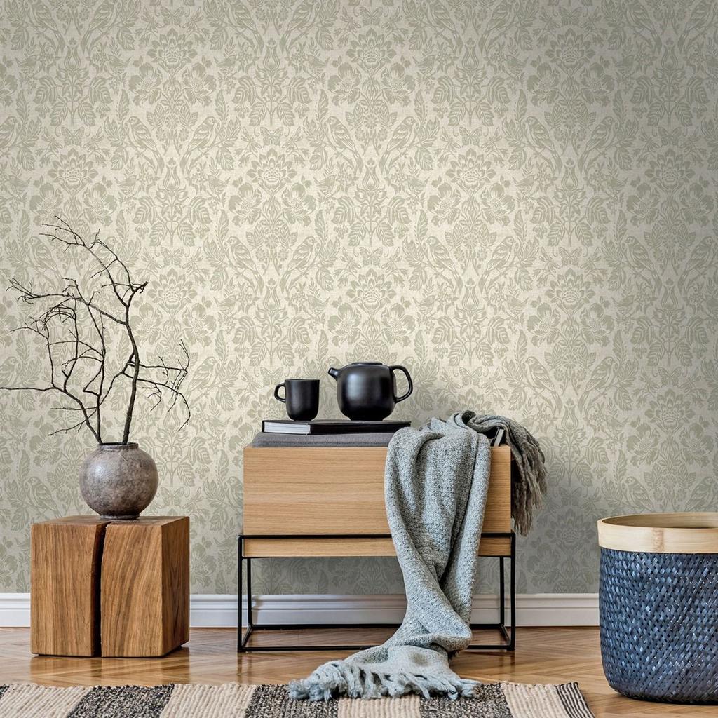 Holden DÃ©cor Hawthorn Meadow Blown Vinyl Textured Wallpaper