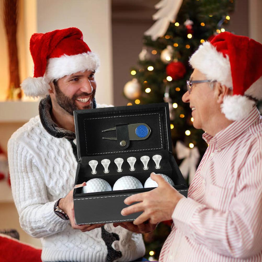 Boîte Cadeau Accessoires de Golf avec Porte-Balles et Tees Clip pour Casquette Kit Cadeau Golfeur