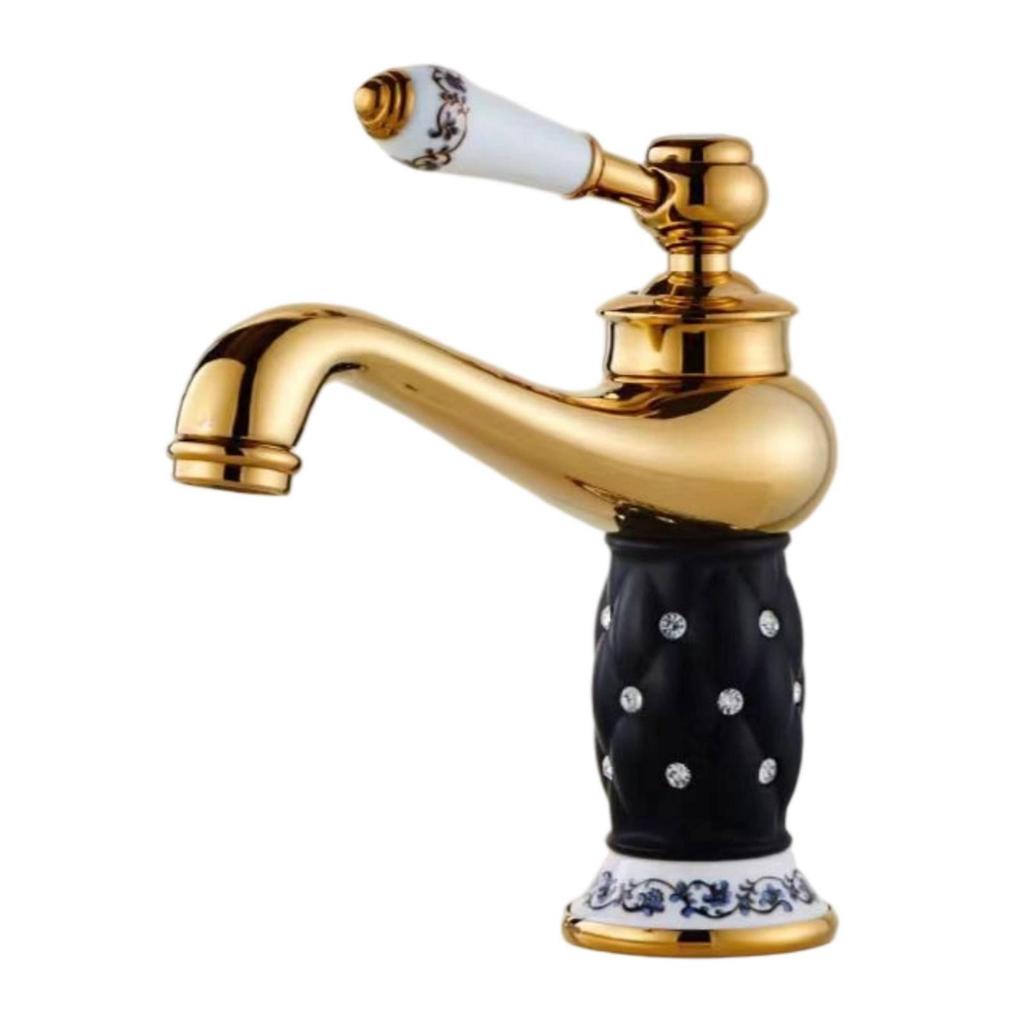 Single-Handle Bathroom Faucet Classic Sink Tap Curved for Vanity