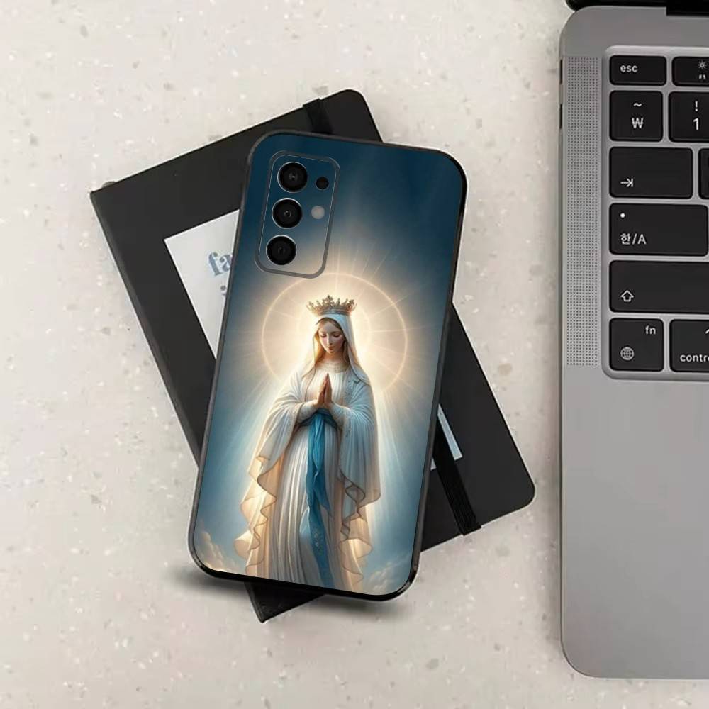 

Virgin De Guadalupe Phone For Samsung Galaxy A53,31,52,72,41,22,73,32,71,Note,J7,8,9,5G Soft Black Silicone Case SamsungNote9