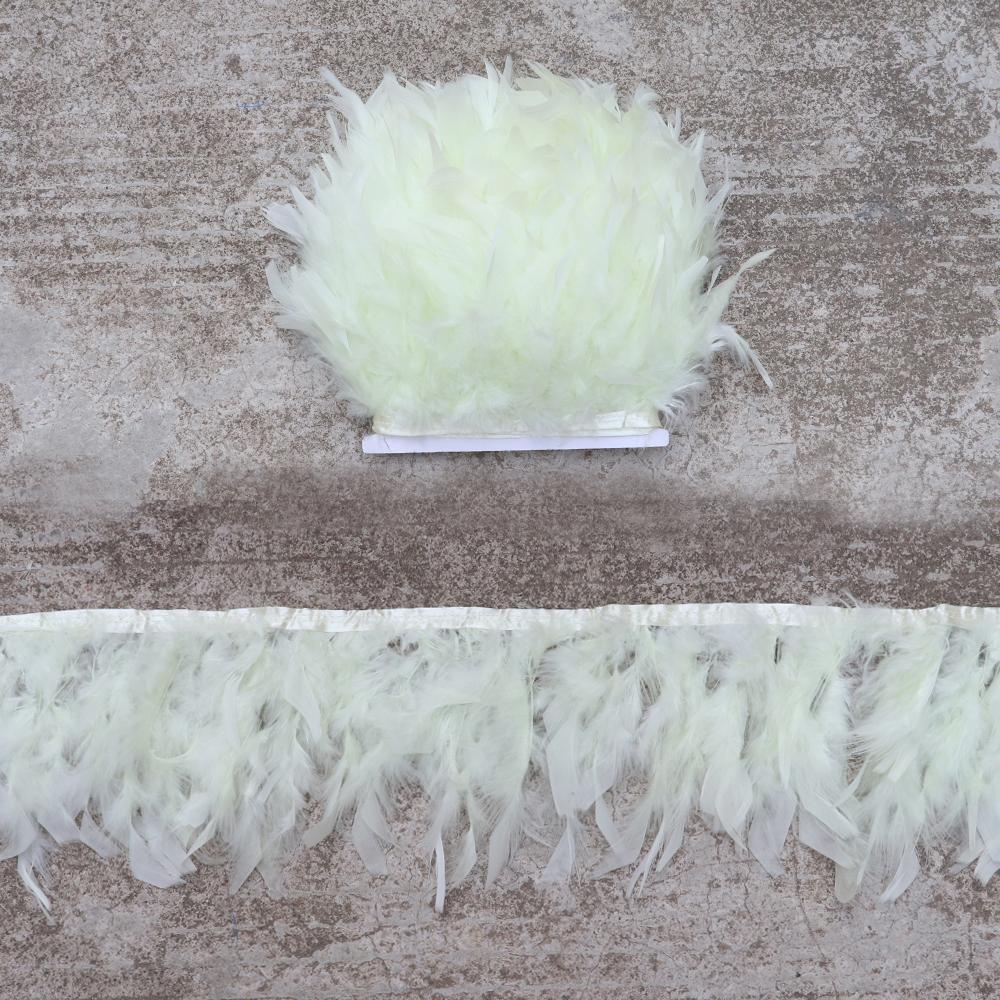 1M 10-15CM Turkey Feather Trim Fringe Blue Marabou Plumas Ribbon for Crafts Sewing  Clothes Wedding Dress Decoration Accessories