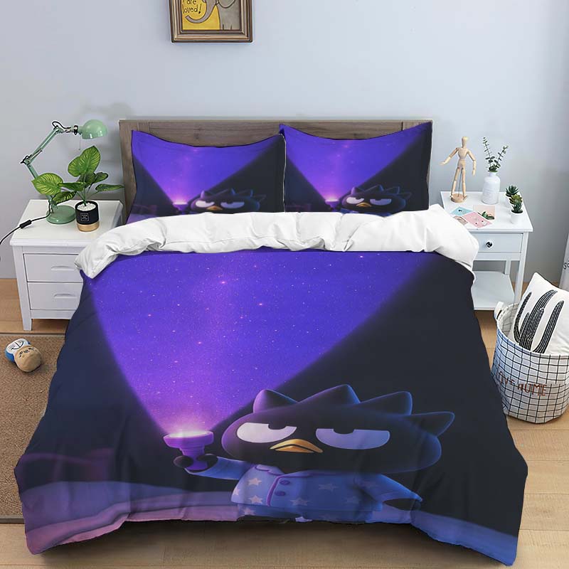 BADBADTZ-MARU 3-piece cartoon bedding set, exquisite adult and children's bedding set, suitable for double and single beds, larg