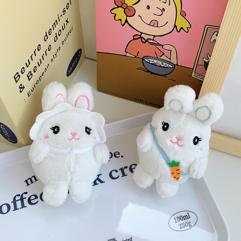 Soft Carrot Bunny Plush Keychain Adorable Gift And Backpack Accessory
