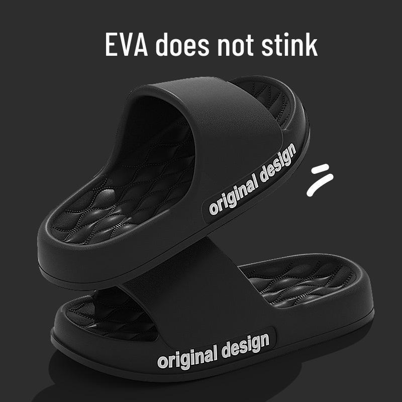 Men's Thick-Soled Sandals for Outdoor & Indoor Use - EVA, Non-Slip, Odor-Resistant, Bathroom, Summer Wear. Suitable for Women.