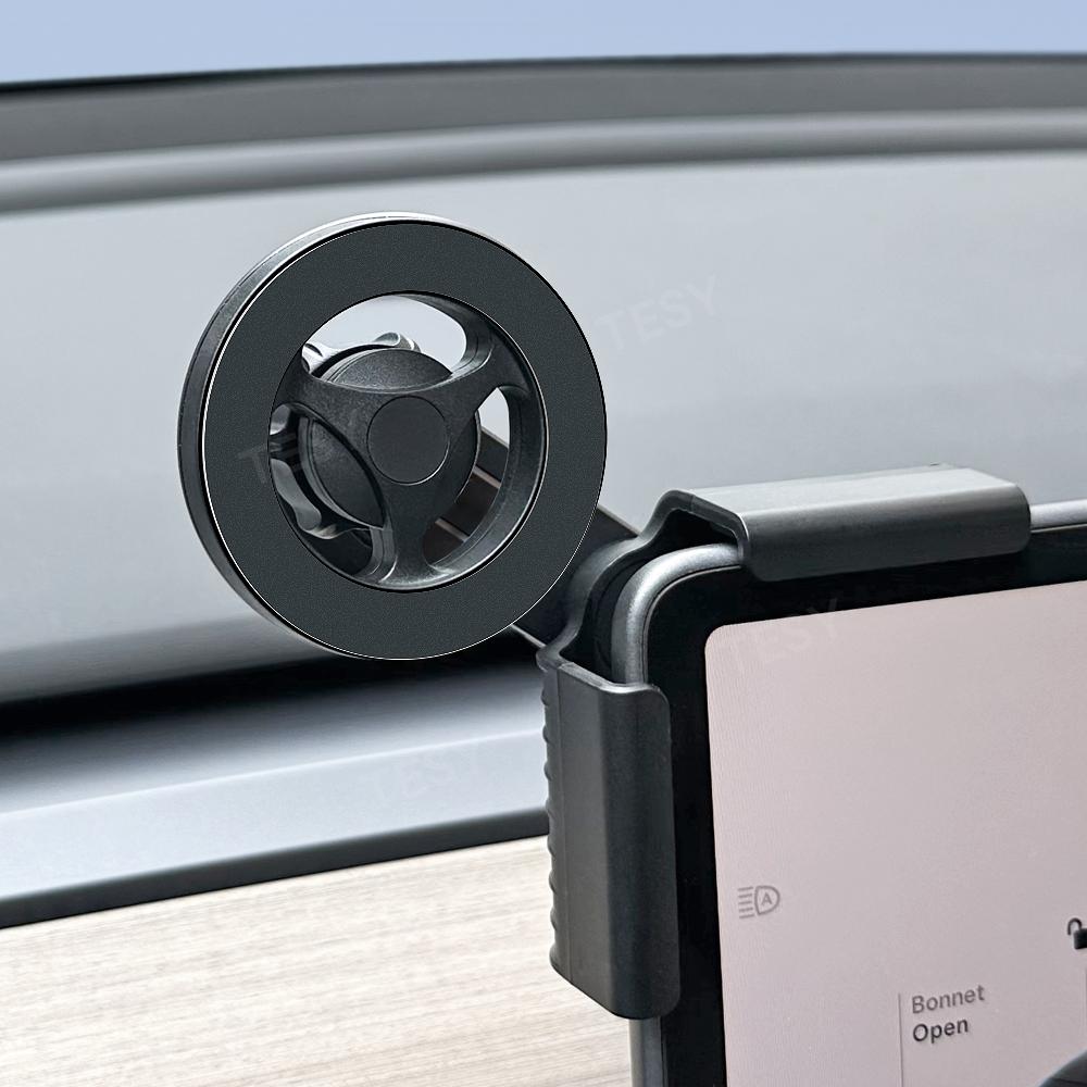 Car Phone Mount Holder 15W Compatible with MagSafe Magnetic Wireless Charger for Tesla 2026 2025 Model 3 Y HIGHLAND BYD Atto 3