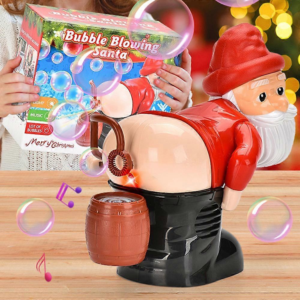 Christmas Funny Santa Electric Bubble Blowing Machine Leak Proof Machine Bubble