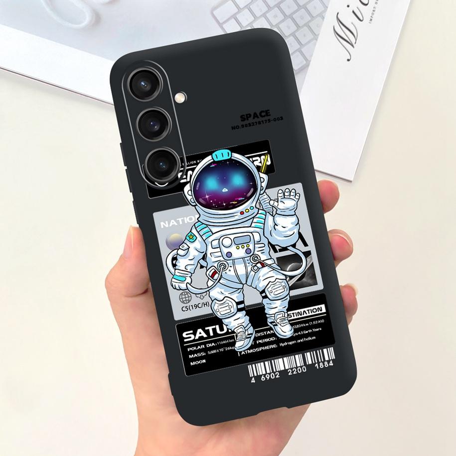 For Samsung A25 5G 2023 Case SM-A256B Cute Astronaut Duck Slim Soft Silicone Back Phone Cover For Samsung A55 A35 5G A356B Coque