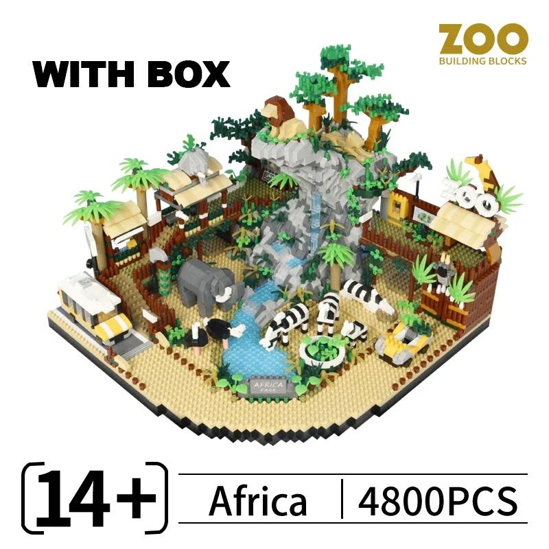 Creative 4000+PCS African Landscape Rainforest Panda