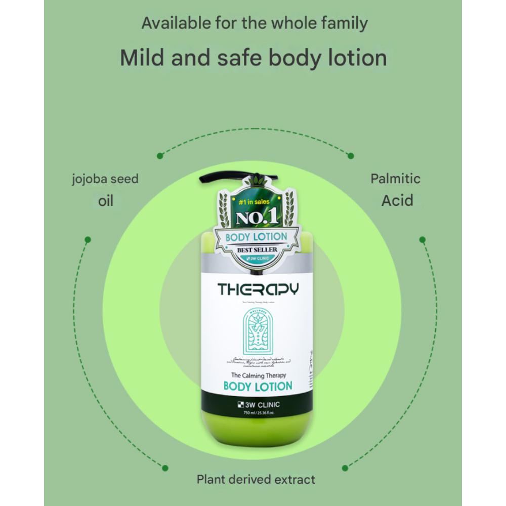 3W CLINIC The Calming Therapy Body Lotion (750ml)