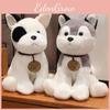 Simulation Cartoon Husky Schnauzer Chihuahua Dog Plush Toy Children Doll Gift