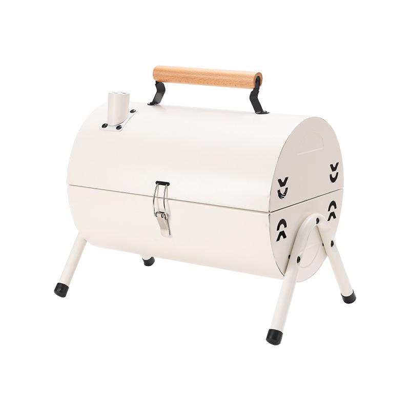 

Двусторонний бездымный угольный гриль: Уличный и многофункциональный для домашнего барбекю белый