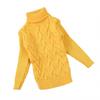 Kid Boy Girl Winter Sweater Knitted Turtleneck High Collar Twist Pullover Tops