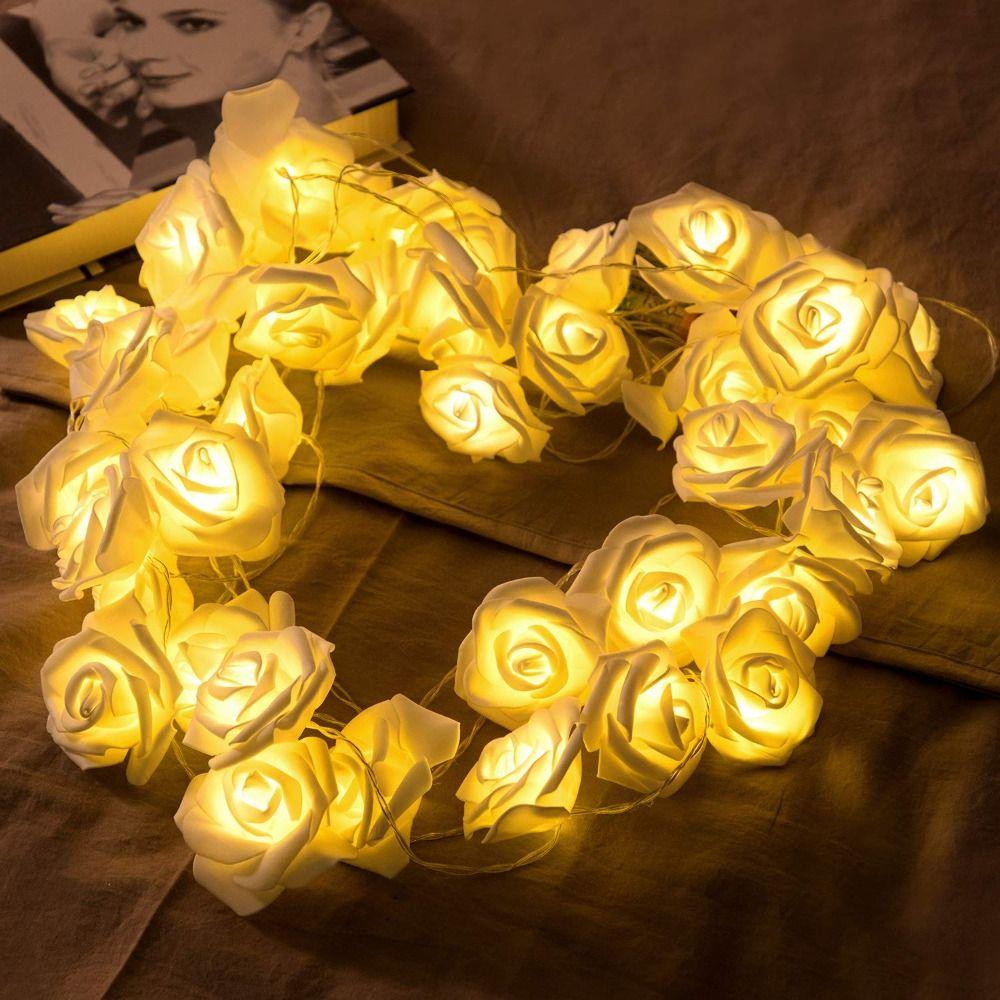 Battery Operated Valentine Flower Fairy Light Wedding Decoration Rose String Light Light String