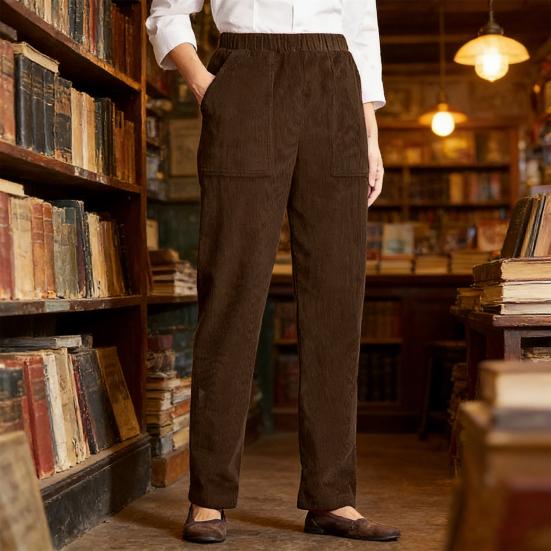 Women Pants Elastic Mid-rise Casual Wide Leg Trousers with Pockets Solid Color Loose Fit Lounge Pants Daily Wear