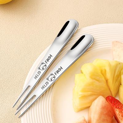  Mini Fruit Fork For Children 304 Stainless Steel Forks Household Kitchen Tableware Multifunctional Dessert Fork Spoon