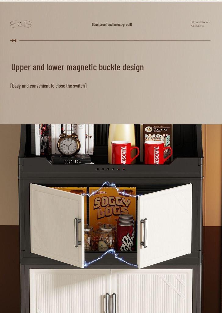 Foldable Multi-layer Storage Cabinet for Home: Ideal for Bedroom, Kitchen, or Bathroom