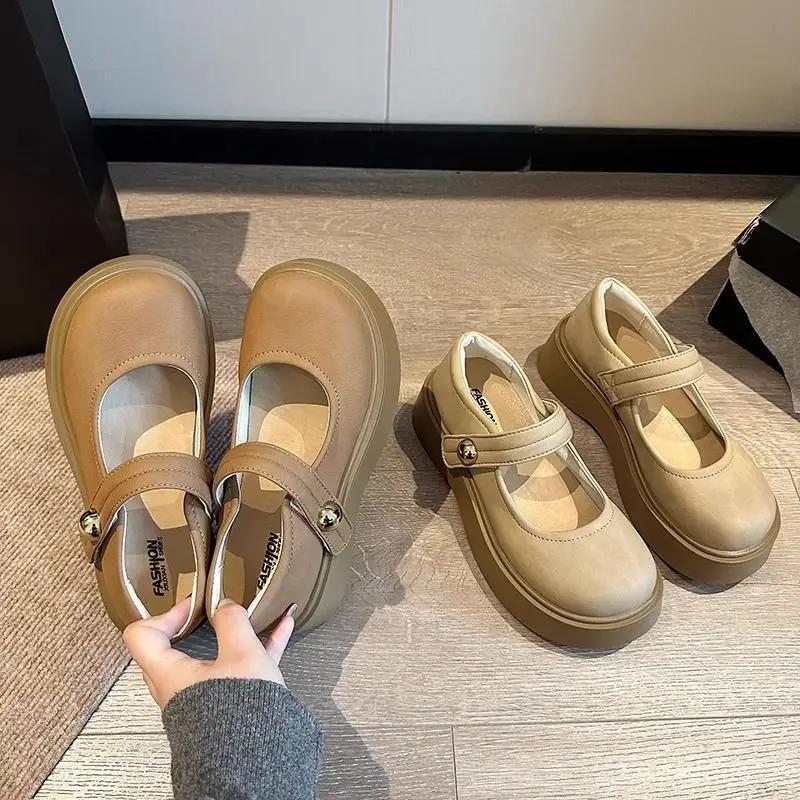 Fashion Japanese Style Lolita Platform Women's Shoes Mary Jane Ladies Pumps with Medium Heels Round Toe Gothic on Offer Genuine Mark 39