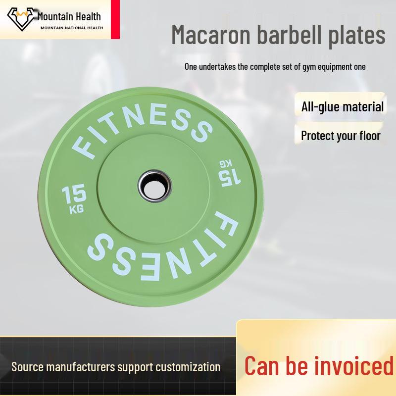 Colored Drop-Resistant Rubber Barbell Plates for Strength Training and Squats