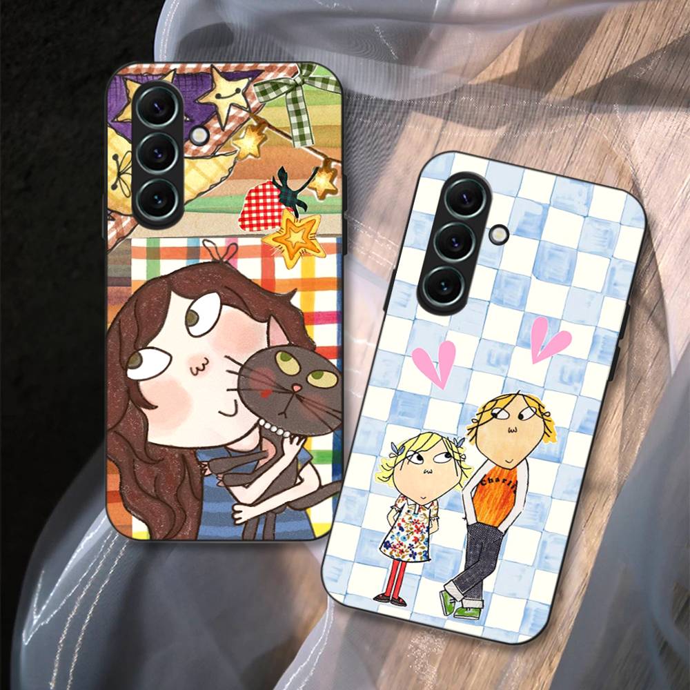 Charlie And Lola Anime Phone Case For Samsung S 24 Fe 25 Ultra Plus 20 Lite 21 30 22 23 24 22 Ultra 5G Fundas