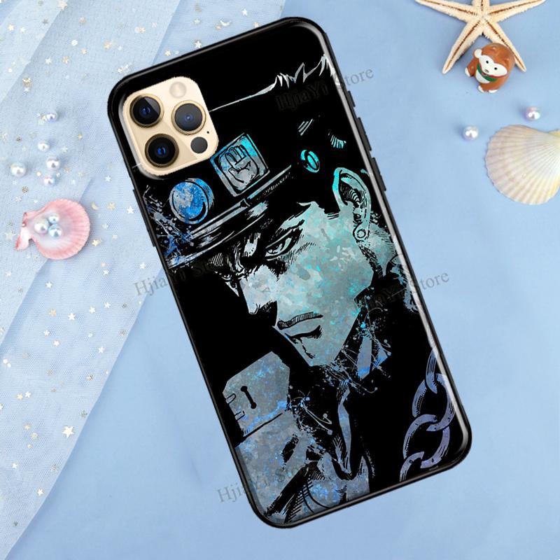 Jotaro Kujo And Dio Jojo Anime Phone Case For iPhone XR X XS MAX SE 2020 6S 7 8 Plus 12 Mini 11 13 Pro Max Shell Cover