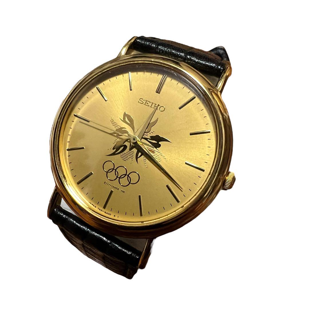 

[USED] SEIKO Nagano Olympics Watch, Gold, 7N21-8A00