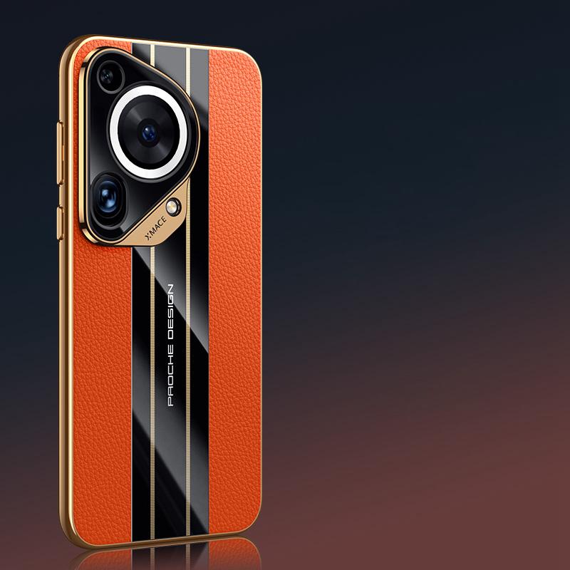 Розкішний натуральний шкіряний чохол для Huawei Pura 70 Ultra P70, захисний захисний чохол для камери ПК для Huawei Pura 70 Pro