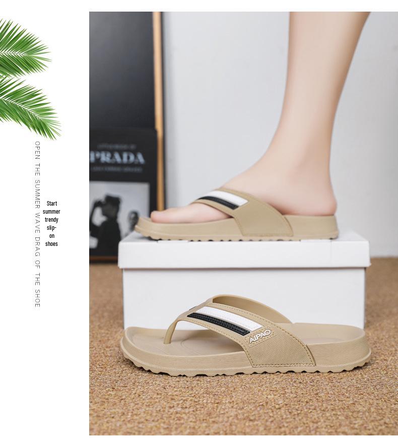 Men's Trendy Clip-Toe Non-Slip Flip Flops for Indoor & Outdoor Wear – Casual Beach Slippers