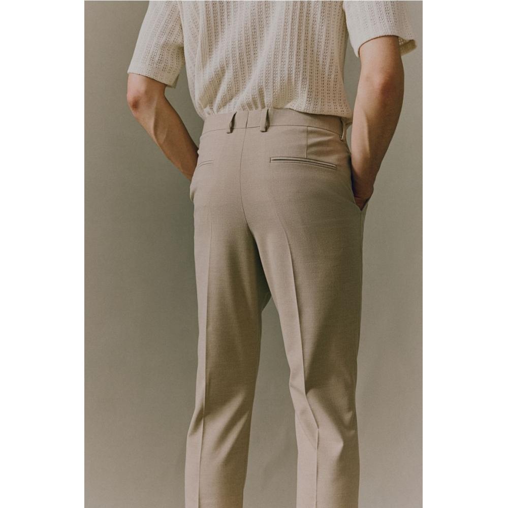 H M sliM Fit Suit Pants Beige