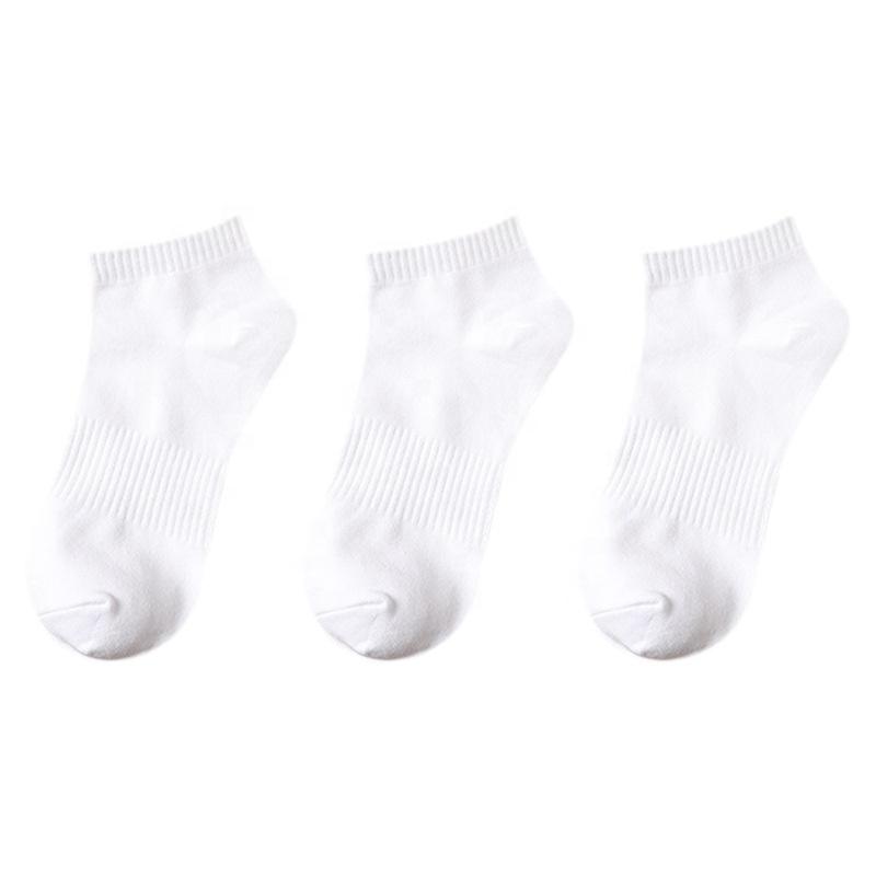 10 Pairs Plain White Black Short Socks Unisex Cotton Sport Ankle Socks for Women Men