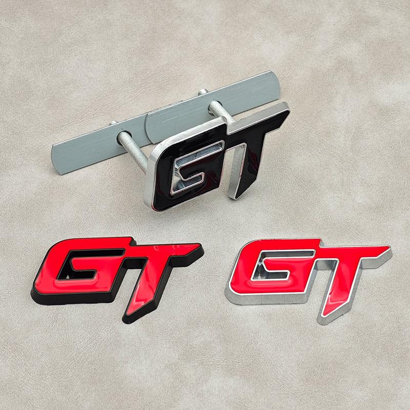 ABAM1 3D Metallbuchstaben GT Logo Auto Frontgrill Emblem Abzeichen Aufkleber Decals Für Geely GT Zubehör