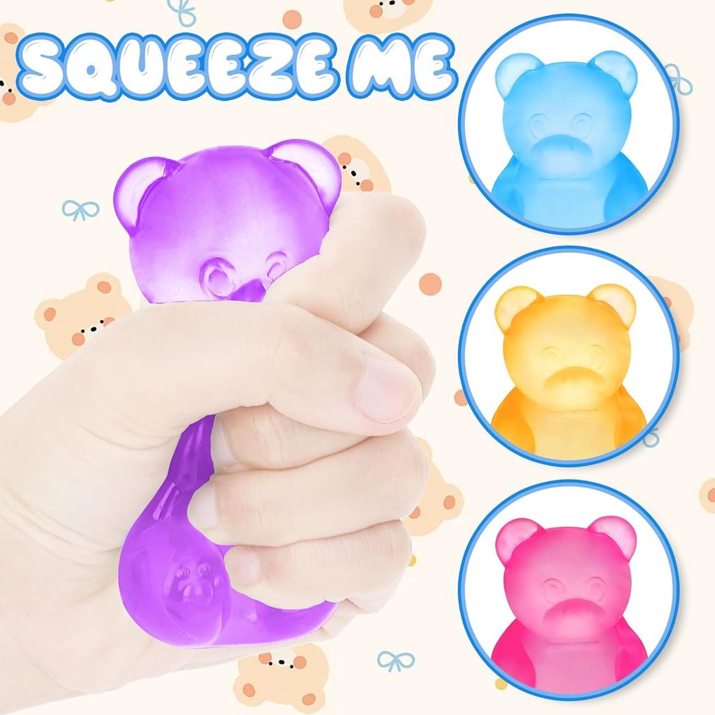 Stressbär Knete Ball Gummibärchen Spielzeug Zuckergefüllte Knete Spielzeug Für Kinder Stressabbau Ultra-Weich Dekompression Entlüftungs Spielzeug