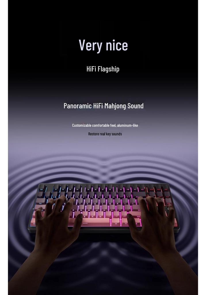 MCHOSE G87 Kabellose Mechanische Tastatur - Seitlich Bedruckt, Drei-Modus Bluetooth, E-Sport Gaming