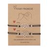 2pcs/set Charm Couple Friendship Bracelet Love Heart Daisy Volcanic Stone Bead Bangles Bracelet For Women Men Lucky Wish Jewelry