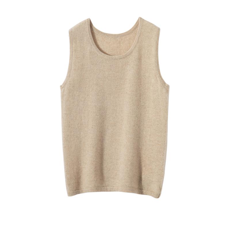 Women's Cashmere Knit U-Neck Sleeveless Camisole