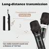 TALOMEN K602 Wireless Karaoke Microphone, Moving Coil Microphone with 6.35mm Receiver, 50M Range, 10 Hours of Battery Life, Wireless Microphone Kit
