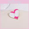Stylish Enamel Heart Shaped Brooch Creative Alloy Badge For Bags And Accessories