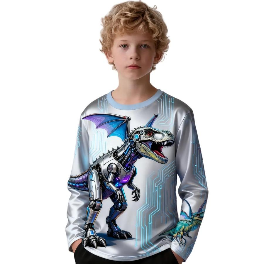 Kids Boys T-Shirt Cool Space Suit Dinosaur T Shirt Boy Clothes Summer Short Sleeve Tee Shirts Fashion Children's Clothing Tops