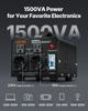 Voltage Converter Transformer, 1500VA, Heavy Duty Step Up/Down Power Transformer, Convert from 110V To 220V and 220V To 110V, with US Outlets, EU