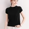 Spring/Summer Lightweight Breathable Women's Solid Color 3/4 Sleeve Knit T-shirt
