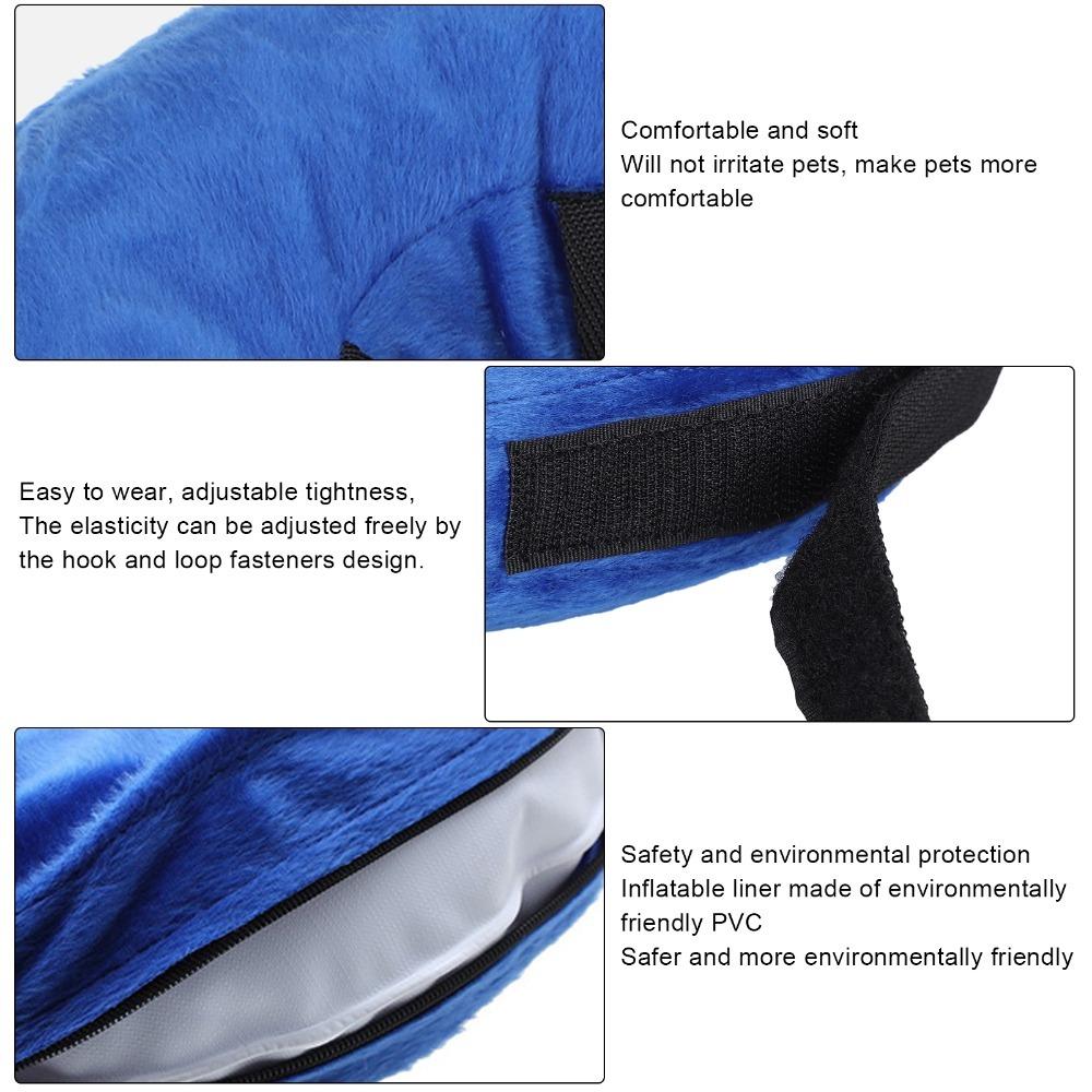 Blue Dog Neck Guard Inflatable Cat Neck Guard Comfort Wear Pet Anti Lick Guard Pet Grooming