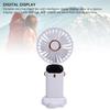 Portable Mini Handheld Fan Rechargeable 5 Speed Adjustment Compact Lightweight for Outdoor Desk Use with Base White