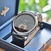 Minimalist Business Watch for Men Quartz Clock Leather Wristwatch