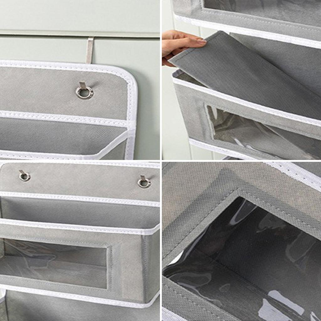 Door Hanging Organizer,2 Widened Metal Hooks For Storing Cosmetics, Stationery, Sundries, Etc.