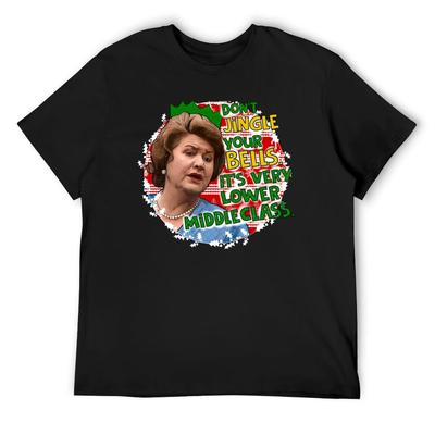 Hyacinth Bucket Weihnachten. Klingeln Sie nicht mit Ihren Glöckchen, um den Schein zu wahren.. T-Shirt Mann T-Shirt Herren Trainingsshirts