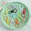 5/10/20Pcs Keyring Lobster Clasp Spring Buckle With Buckle Colored Keychains For Diy Jewelry Making Key Ring Hooks Bags Buckle